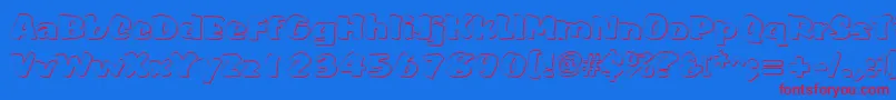 フォントSomora – 赤い文字の青い背景