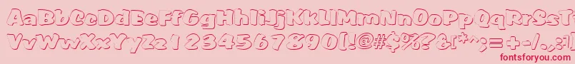 Somora Font – Red Fonts on Pink Background