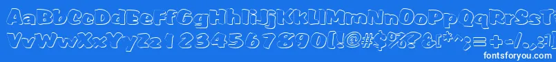 Somora Font – White Fonts on Blue Background