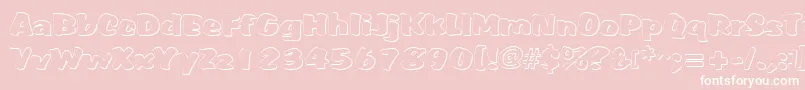 Somora-fontti – valkoiset fontit vaaleanpunaisella taustalla