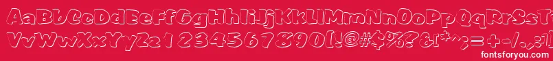 Somora Font – White Fonts on Red Background
