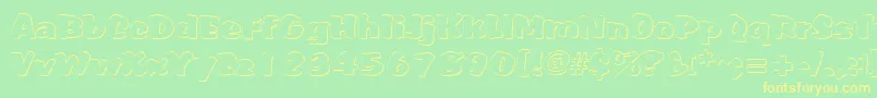 Somora Font – Yellow Fonts on Green Background