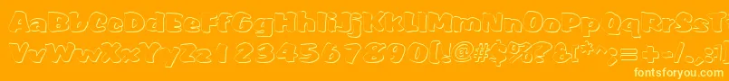 Somora Font – Yellow Fonts on Orange Background