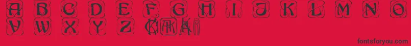 Khachaturiancaps Font – Black Fonts on Red Background