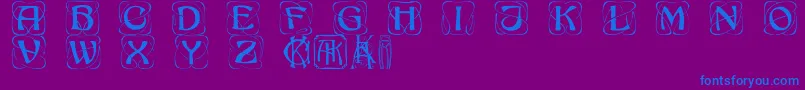 Khachaturiancaps Font – Blue Fonts on Purple Background