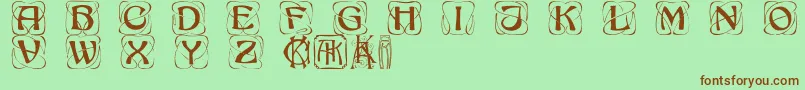 Khachaturiancaps Font – Brown Fonts on Green Background