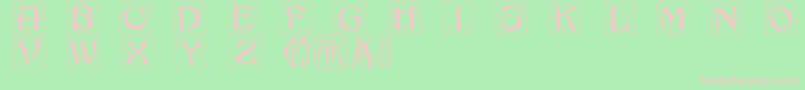 Khachaturiancaps Font – Pink Fonts on Green Background