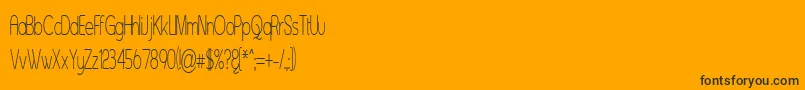 フォントAsenst – 黒い文字のオレンジの背景