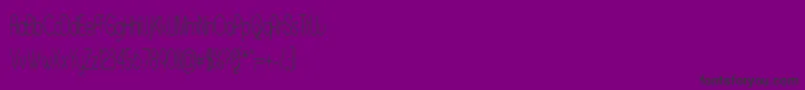 Asenst-fontti – mustat fontit violetilla taustalla