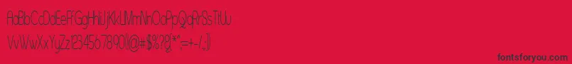 フォントAsenst – 赤い背景に黒い文字