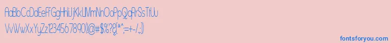 Asenst Font – Blue Fonts on Pink Background