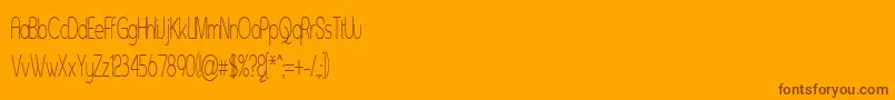 フォントAsenst – オレンジの背景に茶色のフォント