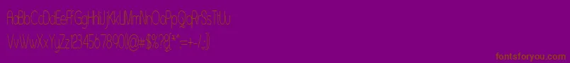 Czcionka Asenst – brązowe czcionki na fioletowym tle