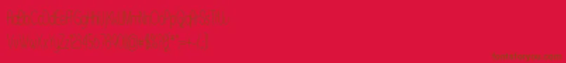 Czcionka Asenst – brązowe czcionki na czerwonym tle