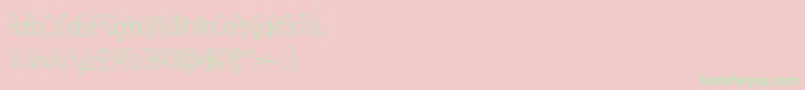 Czcionka Asenst – zielone czcionki na różowym tle