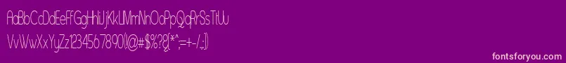 Asenst-fontti – vaaleanpunaiset fontit violetilla taustalla