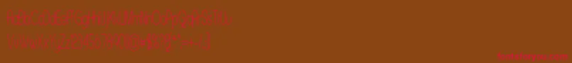 Czcionka Asenst – czerwone czcionki na brązowym tle
