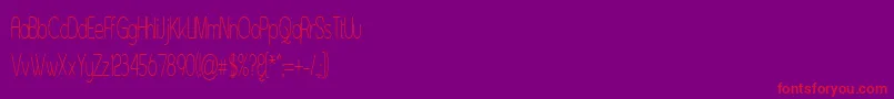 フォントAsenst – 紫の背景に赤い文字