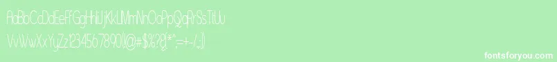 フォントAsenst – 緑の背景に白い文字
