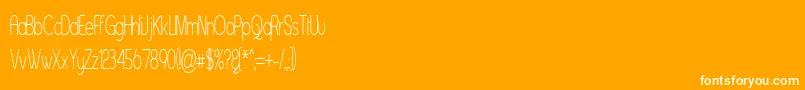 Asenst-fontti – valkoiset fontit oranssilla taustalla