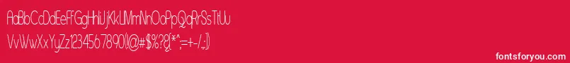 Asenst-fontti – valkoiset fontit punaisella taustalla