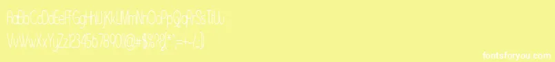 Czcionka Asenst – białe czcionki na żółtym tle