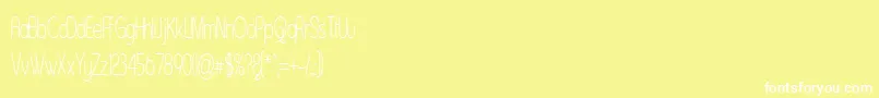 Asenst Font – White Fonts on Yellow Background