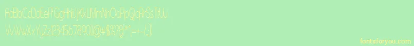 Czcionka Asenst – żółte czcionki na zielonym tle