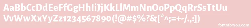 AlegreyasansExtrabold Font – White Fonts on Pink Background