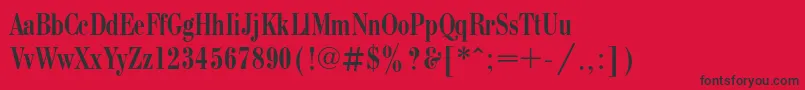 Bodonicondc Font – Black Fonts on Red Background