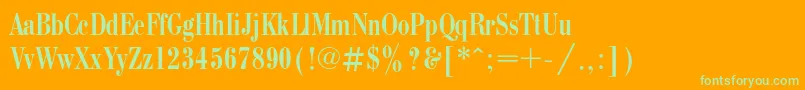 Bodonicondc Font – Green Fonts on Orange Background