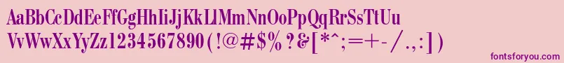 Bodonicondc Font – Purple Fonts on Pink Background