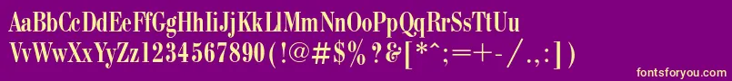 Bodonicondc Font – Yellow Fonts on Purple Background