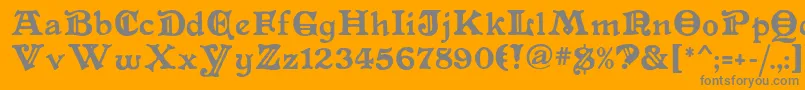 Primitive Font – Gray Fonts on Orange Background