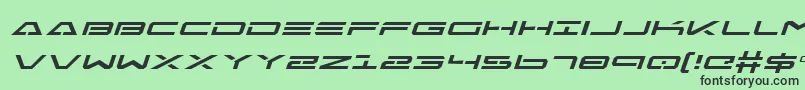 FreeAgentExpandedItalic Font – Black Fonts on Green Background