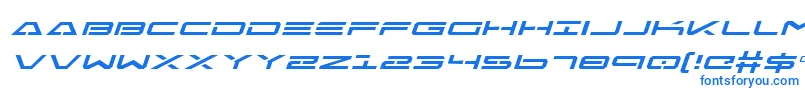 FreeAgentExpandedItalic Font – Blue Fonts on White Background