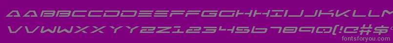 FreeAgentExpandedItalic Font – Gray Fonts on Purple Background