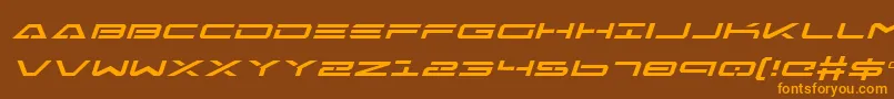 FreeAgentExpandedItalic Font – Orange Fonts on Brown Background