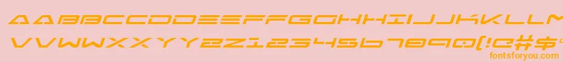 FreeAgentExpandedItalic Font – Orange Fonts on Pink Background