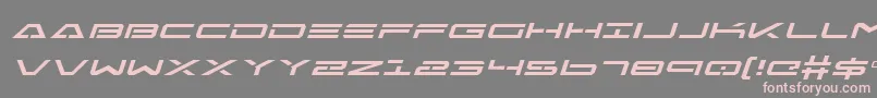 FreeAgentExpandedItalic Font – Pink Fonts on Gray Background