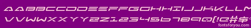 FreeAgentExpandedItalic Font – Pink Fonts on Purple Background