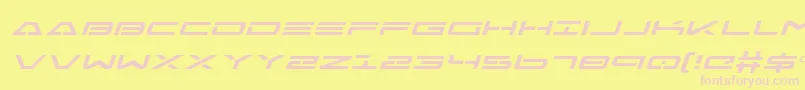 FreeAgentExpandedItalic Font – Pink Fonts on Yellow Background