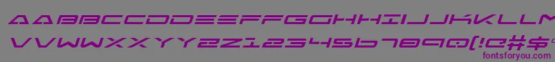 FreeAgentExpandedItalic Font – Purple Fonts on Gray Background