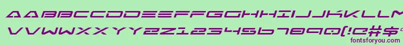 FreeAgentExpandedItalic Font – Purple Fonts on Green Background