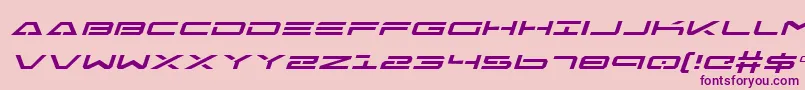 FreeAgentExpandedItalic Font – Purple Fonts on Pink Background