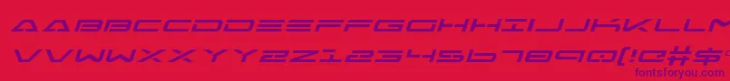 FreeAgentExpandedItalic Font – Purple Fonts on Red Background