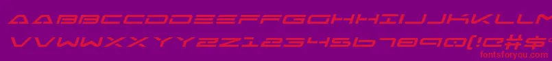 FreeAgentExpandedItalic Font – Red Fonts on Purple Background