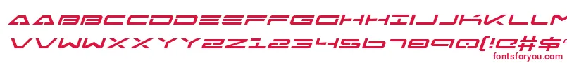FreeAgentExpandedItalic Font – Red Fonts on White Background