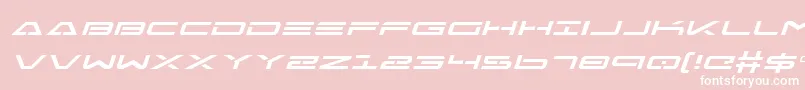 FreeAgentExpandedItalic Font – White Fonts on Pink Background