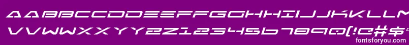 FreeAgentExpandedItalic Font – White Fonts on Purple Background